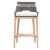 Tapestry Grey Mahogany Barstool, White Speckle Stripe & Dove Rope For Sale - Image 9 of 9
