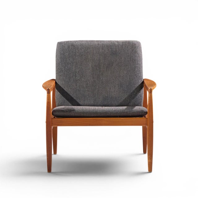 Mid 20th Century Hans Olsen for Juul Kristensen Model 519 Mid Century Danish Teak and Cane Chairs - Pair For Sale - Image 5 of 13