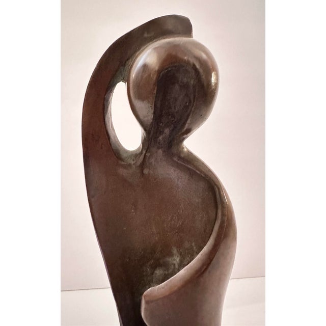 Metal Abstract Bronze Figure Sculpture For Sale - Image 7 of 10