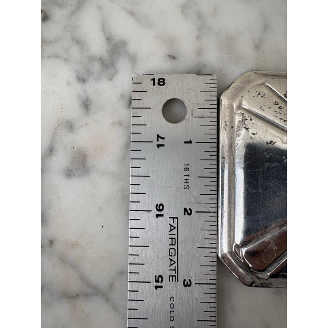 Antique Sterling Silver Weighted Candlesticks For Sale - Image 4 of 5