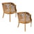 Frech Country Caned Accent Chairs For Sale In West Palm - Image 6 of 7