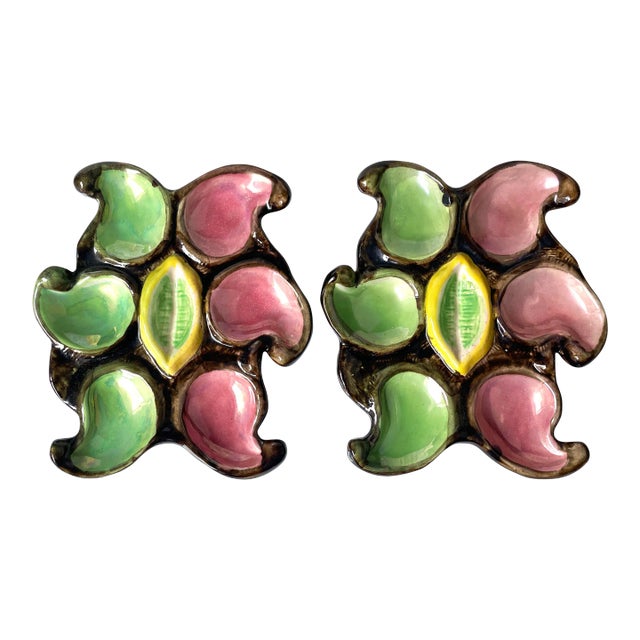 French Mid-Century Vallauris Oyster Plates For Sale