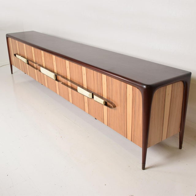 Mid-Century Modern Mexican Modernist Long Credenza Attributed to Eugenio Escudero For Sale - Image 3 of 11