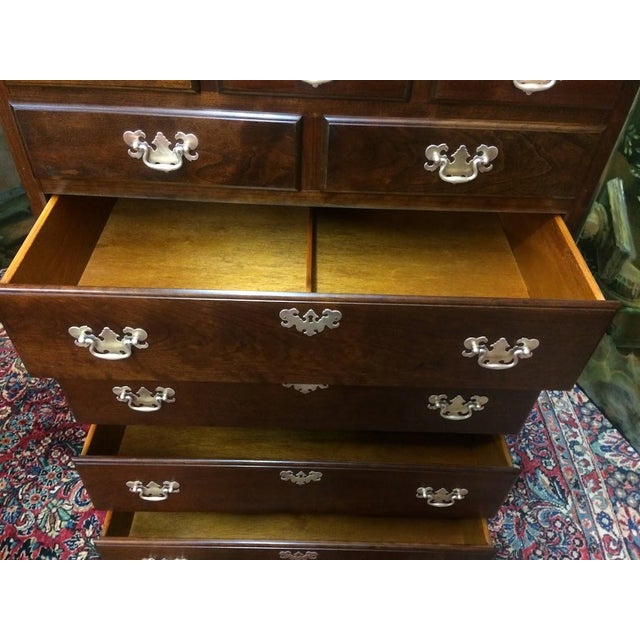 Vintage Pennsylvania House Tall Dresser, Chest on Chest For Sale - Image 10 of 13