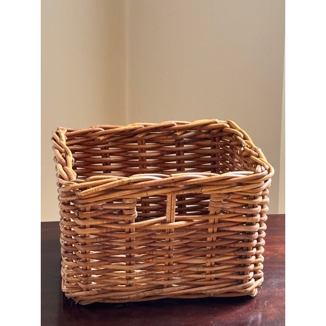 Late 20th Century Small Vintage Storage Baskets With Built-in Pull — Set of 3 For Sale - Image 5 of 12