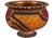 Hollywood Regency Vintage Jeweled Mosaic Pedestal Bowl and 3 Candleholders Gold Amber For Sale - Image 3 of 13