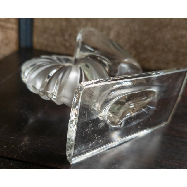 20th Century Pair of Pressed Glass Nautilus Shell Bookends or Flower Vases For Sale - Image 11 of 13