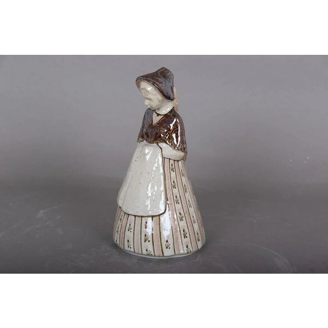 Bing & Grondahl Model Girl 205/5 JC Earthenware Ceramic by Gudrun Meedom for Bing & Grondahl, 1960s For Sale - Image 4 of 7