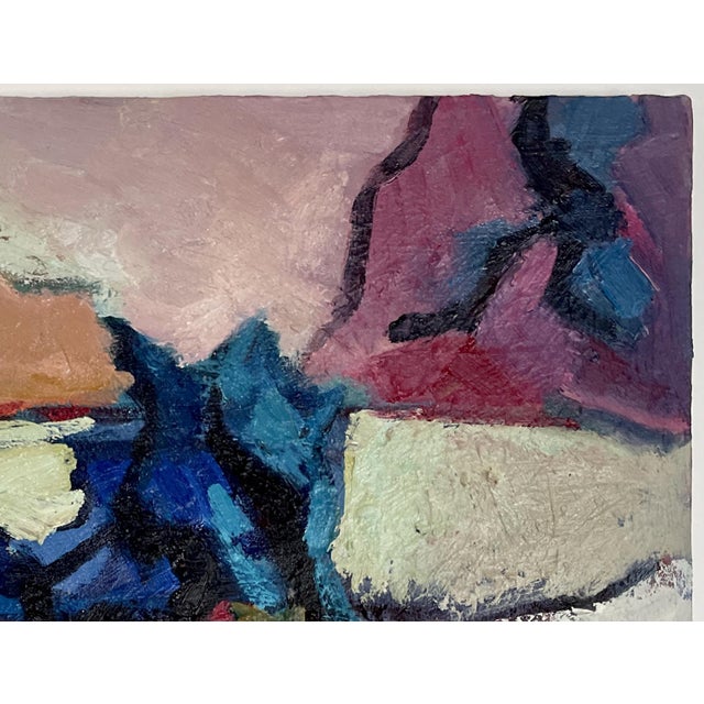 Mid-Century Modern 1976 Abstract Expressionist Color Study - Oil on Canvas by Hannah Dalbey #2 For Sale - Image 3 of 7
