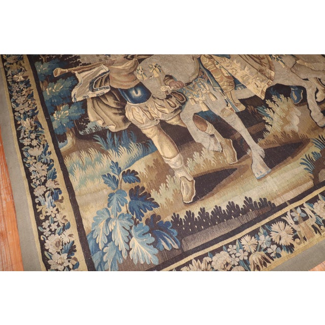 Textile Early 21st Century Zabihi Collection Mid 18th Century French Tapestry of Charlemagne - 8'7" x 10'1" For Sale - Image 7 of 18