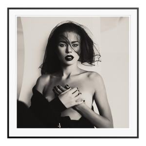 Dasha and Mari 'Lady Cat Ii' Limited Edition Print Framed in Black