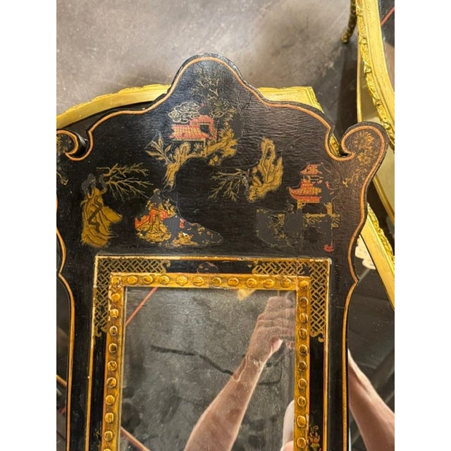 Pair of Vintage English Chinoiserie Mirrors For Sale In Dallas - Image 6 of 9