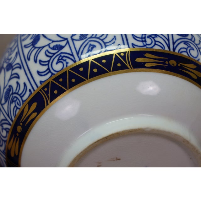 1880 Antique Old Worcester Porcelain Queens Royal Lily Blue & White Teapot 7" For Sale - Image 16 of 18