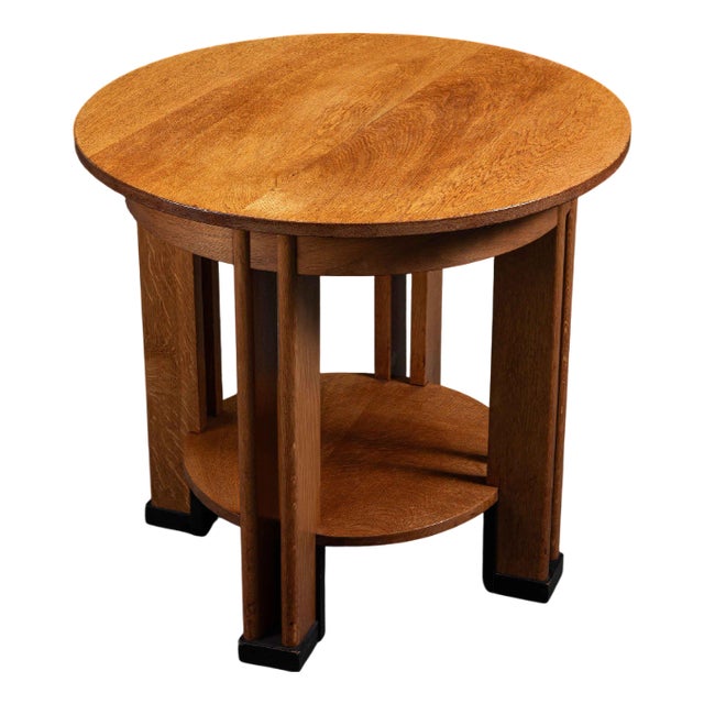 Hague School Side Table in Wood by Jan Brunott, 1920s For Sale