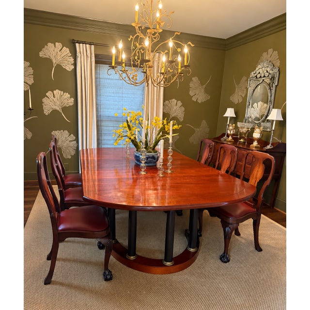 Neoclassical Custom Alf Sharp Dining Table With 3 Leaves For Sale - Image 3 of 16