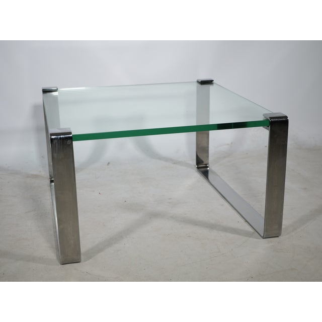 Narrow Glass and Chrome Coffee Table 1022 Klassik by Draenert, 1970s For Sale - Image 4 of 10