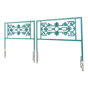 Mid 20th Century Wrought Iron Twin Headboards - A Pair