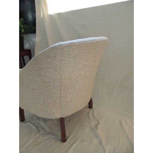 Wood Mid-Century Modern Dunbar Style Barrel-Back Arm Club Chair For Sale - Image 7 of 10