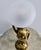 Vintage African Brass Figural Lady Table Lamp With Frosted Globe For Sale - Image 14 of 15