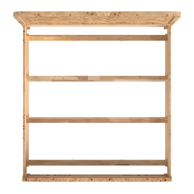Brown Cora King Burl Panel Bed, Light Burl For Sale - Image 8 of 9