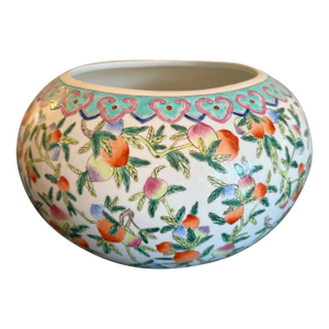 Antique Chinese Famille Rose Peaches Cachepot