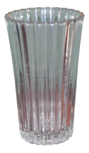 German Transparent Glass Vase, 1970s