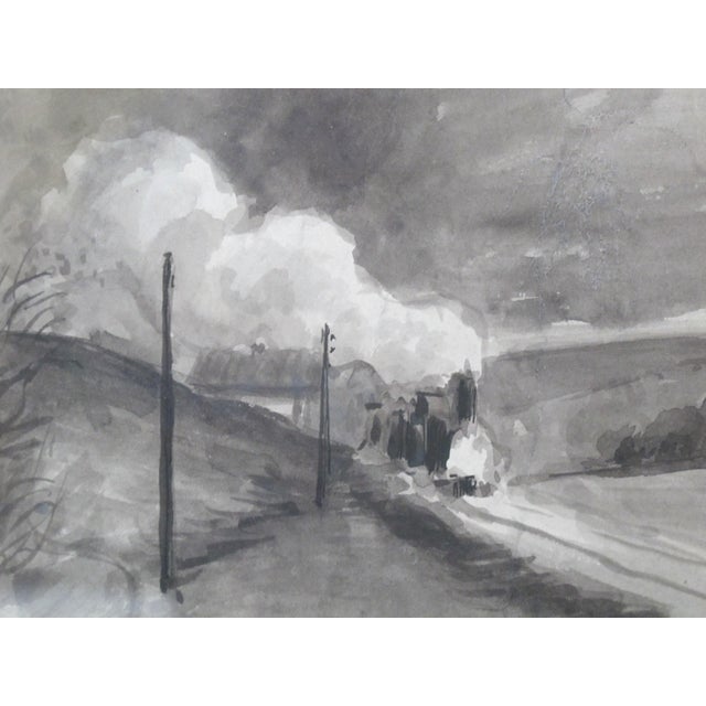 Camille Pissarro Camille Pissarro Signed Original Framed Ink Wash & Sketch Paysage For Sale - Image 4 of 6