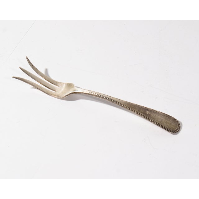 Mid 20th Century Georg Jensen Usa Sterling Silver Cocktail Fork For Sale - Image 5 of 7