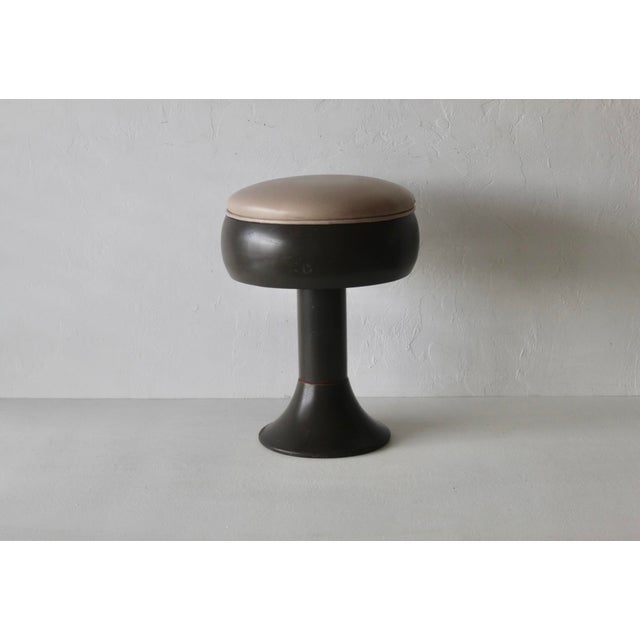 Vintage Space Age Tulip Style Pedestal Stool Swivel Padded Seat For Sale - Image 18 of 18