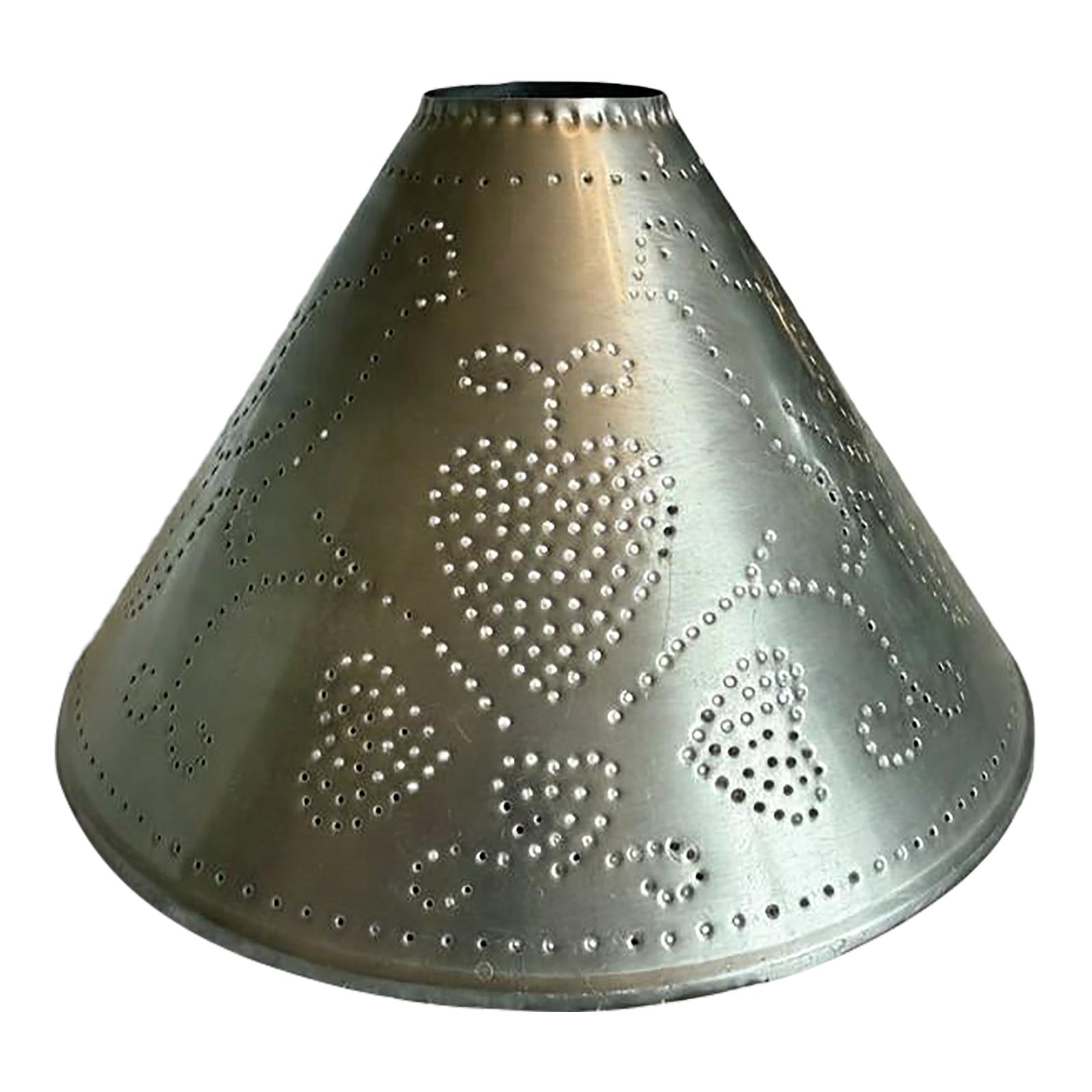 Punched Tin Lamp Shade-Bird Heart Design-Primitive Farmhouse-Country ...