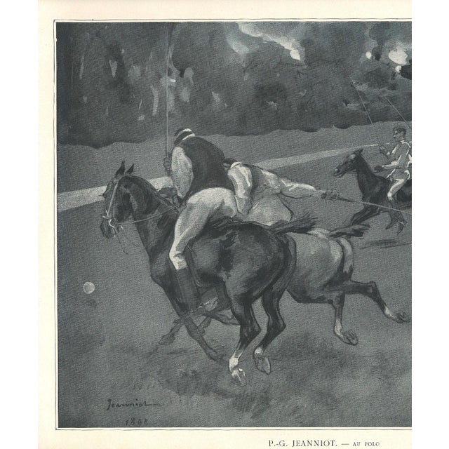 This is an original antique French polo lithograph print that dates to 1893. Purchased by us in Paris. It was originally a...