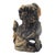 Ivory Pair of Hand-Carved Chinese Soapstone Foo Dog Guardian Lion Statues For Sale - Image 8 of 13
