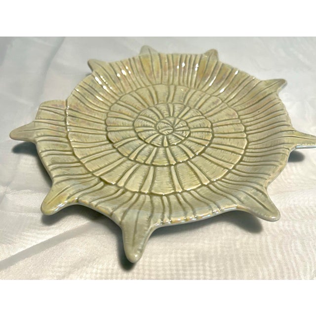 Mid 20th Century Mid Century Modern Fitz and Floyd Iridescent Seashell Plates- A 4 Piece Set For Sale - Image 5 of 6