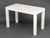 Modern White Lacquered Parson's Desk, with two short drawers. 30" H x 48" W x 24" D. Provenance: From an Upper East Side...