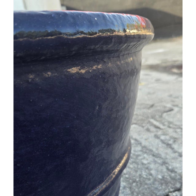 Make a bold statement in your home or garden with this handcrafted Moroccan pottery planter, finished in a striking cobalt...
