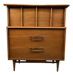 Kent Coffey "Eloquence" Mid-Century Modern Walnut Highboy Dresser
