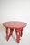 Rustic Rustic Round Burgundy Red Table, 1920s For Sale - Image 3 of 6