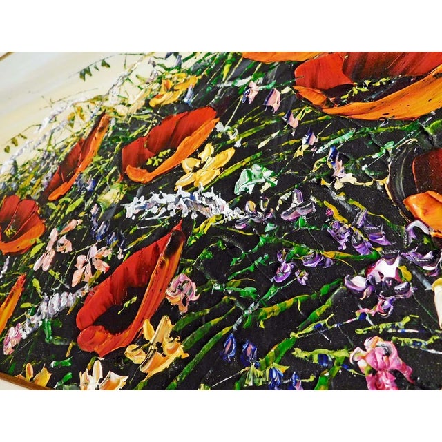 Red Maya Eventov "Untitled" Original Acrylic on Canvas, H.Signed For Sale - Image 8 of 9