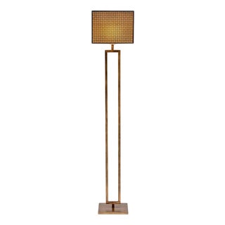 Italian Sculptural Aldebaran Floor Lamp in Burnished Brass-Effect Metal For Sale