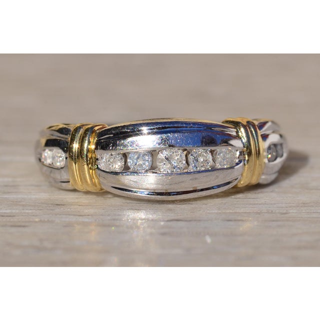 Contemporary The Wendake Beach: Ladies Two Tone Diamond Band set with 0.22 CTW For Sale - Image 3 of 10