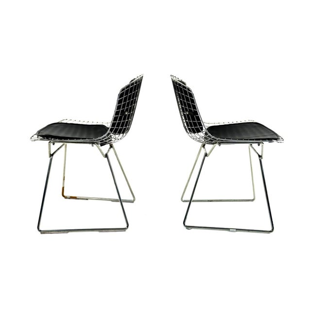 Set of 4 Bertoia Style Wire Dining Chairs Chairish