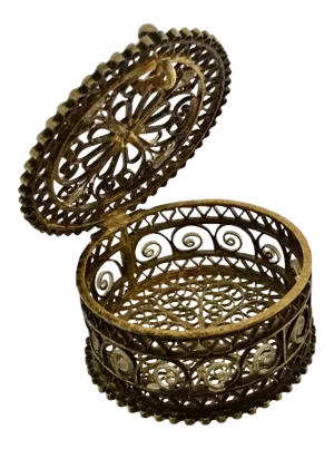 Antique Continental 800 Silver Miniature Ring Box