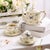 2020s Vintage-Inspired Floral Deluxe Tea Candle Set With Teapot and Two Teacups, Hand-Poured Reusable Ceramic Set For Sale - Image 5 of 5