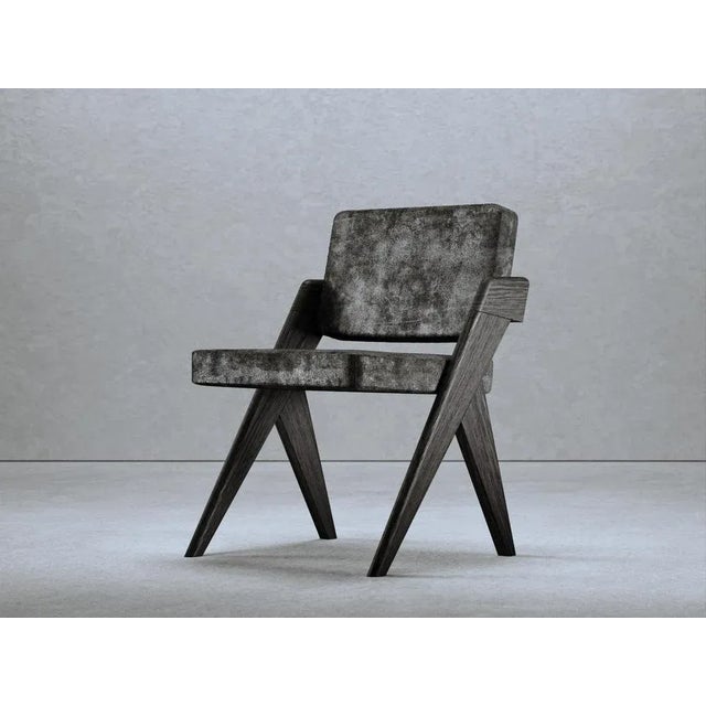 Contemporary Loro Piana Linen Souvenir Chair with Armrest by Gio Pagani For Sale - Image 3 of 7