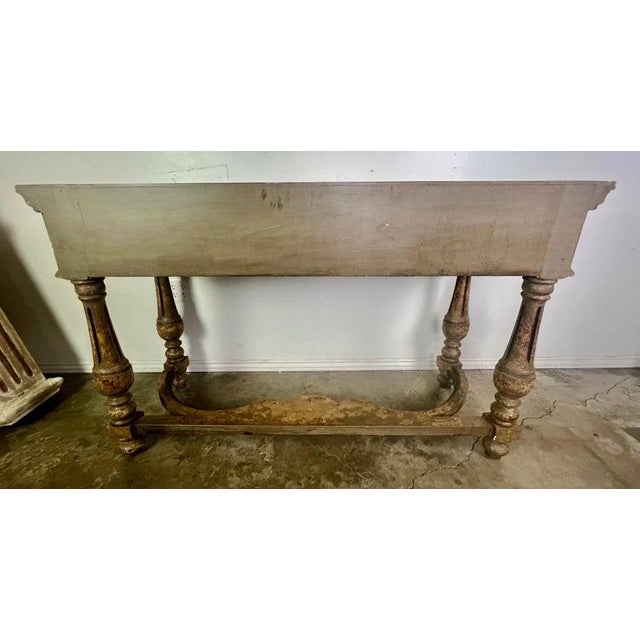 Spanish Style Painted Console W/ Two Drawers-20th Century For Sale In Los Angeles - Image 6 of 16