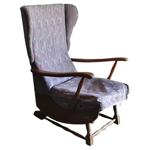 Mid-Century Wooden Rocking Chair, 1950s For Sale