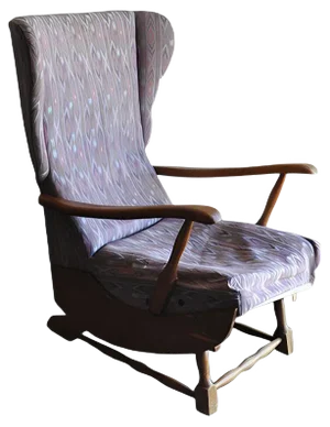 Mid-Century Wooden Rocking Chair, 1950s