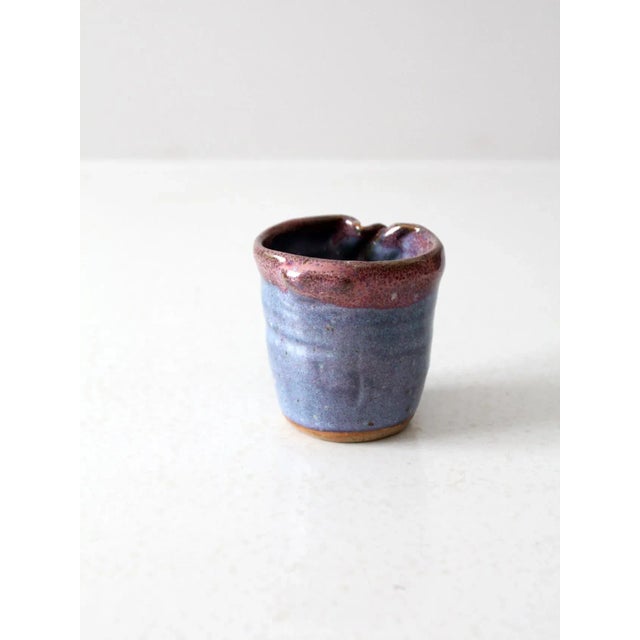 Contemporary Vintage Studio Pottery Vase For Sale - Image 3 of 11