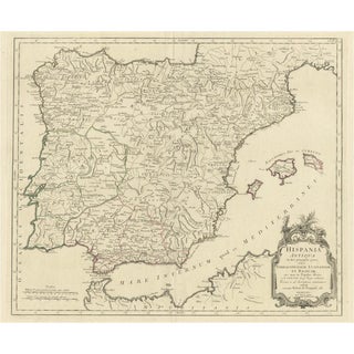 Map of Ancient Spain and Portugal Hispania, 1784 For Sale