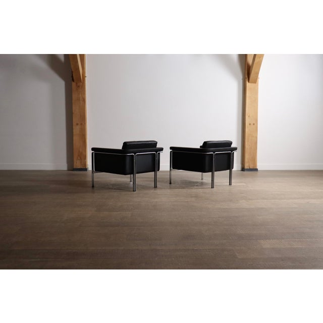 Vintage Model 6912 Lounge Chairs in Black Leather by Horst Brüning for Kill International, Germany, 1967, Set of 2 For Sale - Image 14 of 18